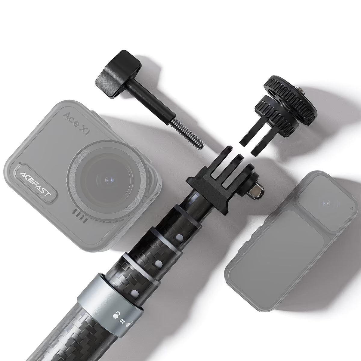 ACEFAST E38 Carbon Fiber Telescopic Selfie Stick