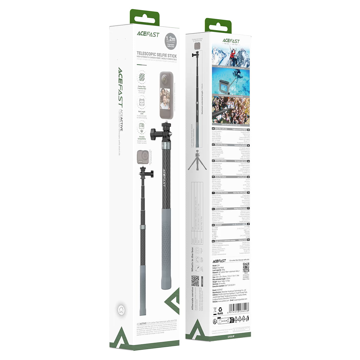 ACEFAST E38 Carbon Fiber Telescopic Selfie Stick