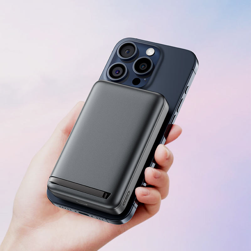 ACEFAST M11 Magnetic Wireless Power Bank 10000mAh – PD 30W | Qi2 Certified | Foldable Stand | USB-C | LED Indicator