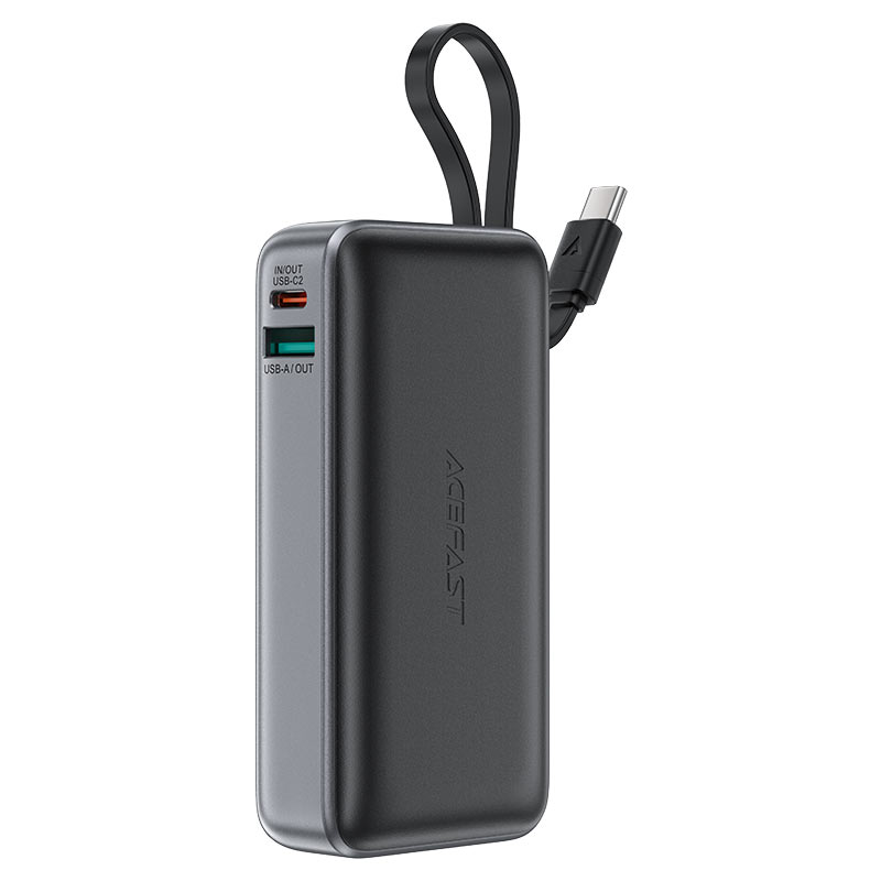 ACEFAST M7 Fast Charge Power Bank PD30W 10000mAh with Built-in USB-C Cable