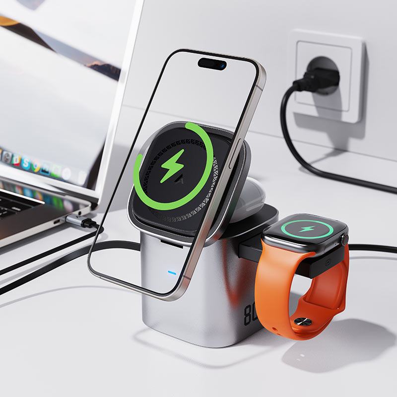 ACEFAST Z9 6-in-1 GaN Desktop Fast Wireless Charging Station 80W