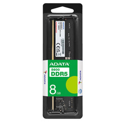 ADATA DDR5 5600MHz 8GB U-DIMM – retail packaging