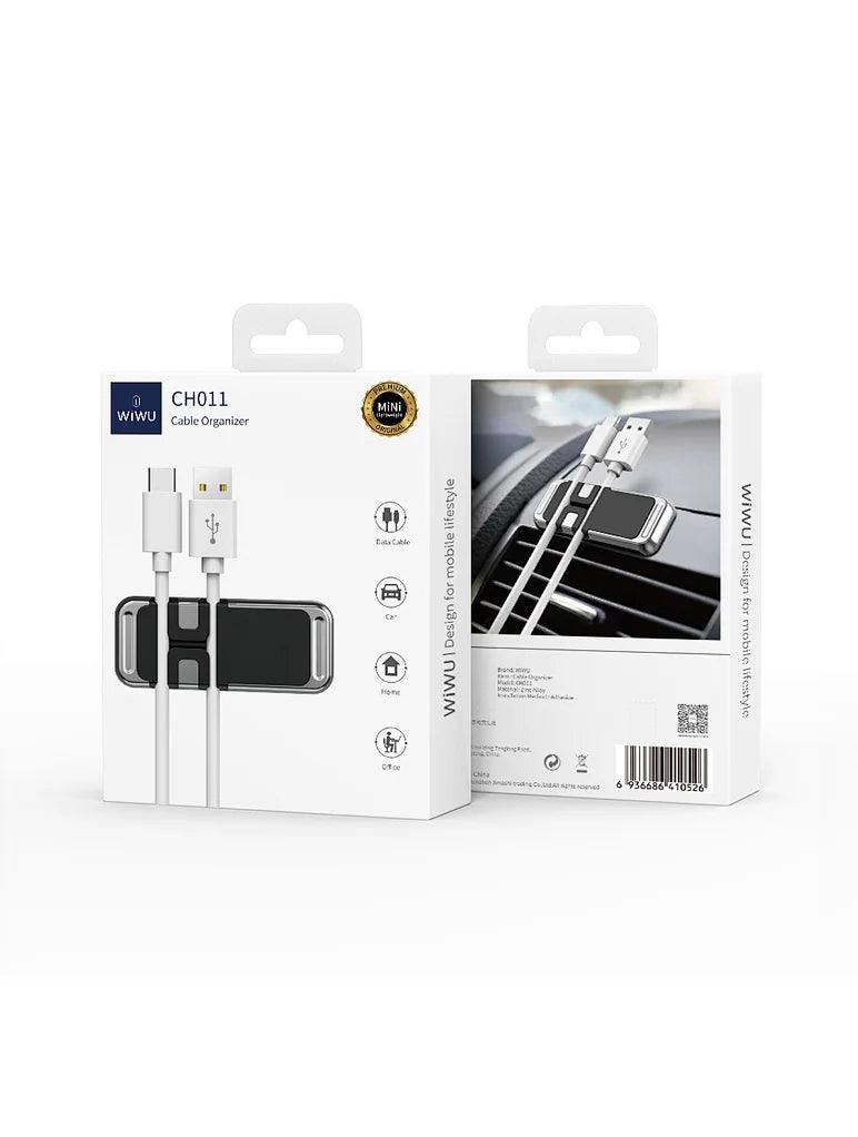 منظم كابلات يو اس بي من ويوو وحامل مشابك الأسلاك للمكتب والسيارة