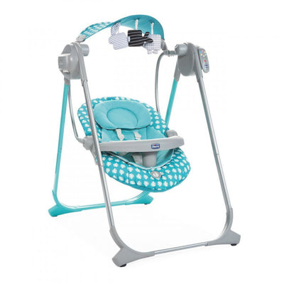 كرسي هزاز شيكو Polly Swing Up – تركواز – راحة وأمان للطفل