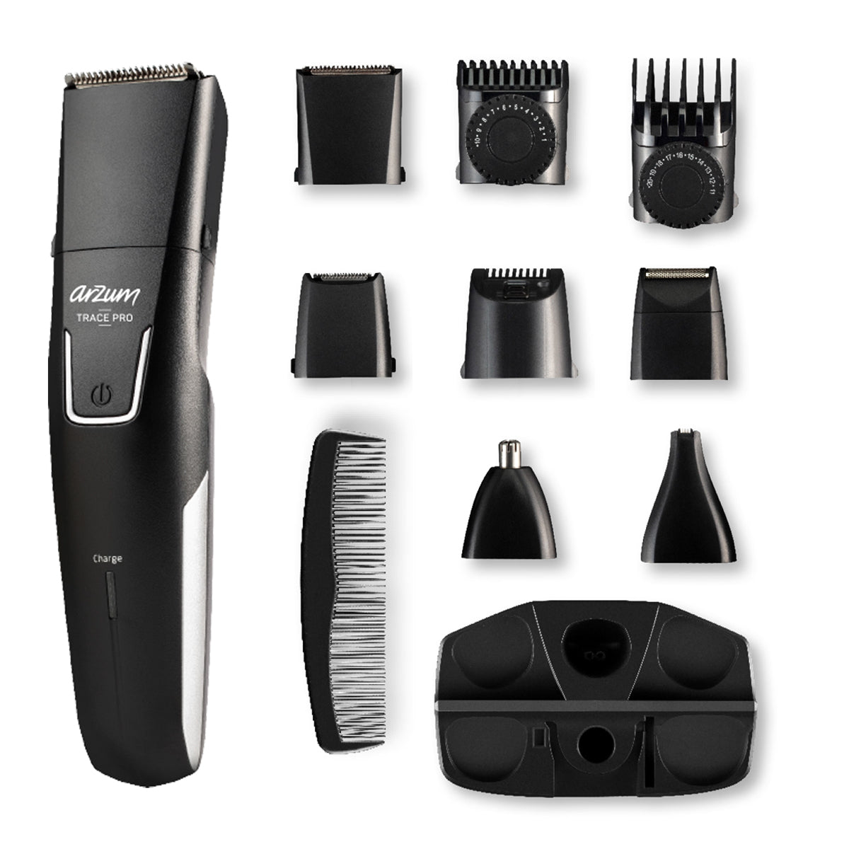 Arzum Trace Pro 9 in 1 Groomer Kit Precision Grooming - Black