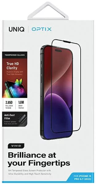 واقي شاشة UNIQ OPTIX شفاف iPhone 15 pro max 6.7 2023