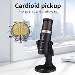 Jmary MC-PW9 RGB ميكروفون احترافي بإضاءة RGB وتوجيه أحادي