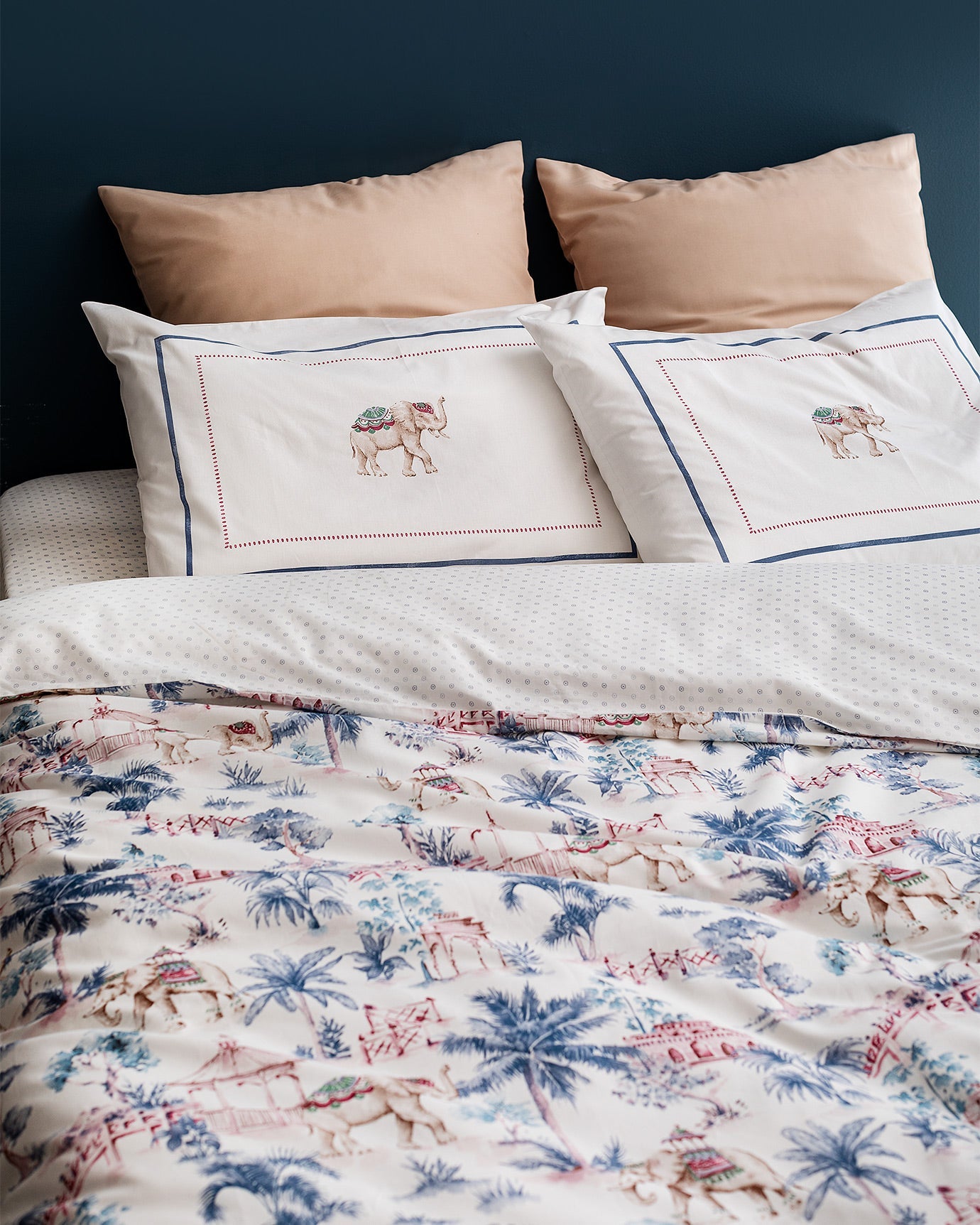 Iva Single Size Fitted Duvet Cover Set - Ranforce Patterned - Madame Coco JO