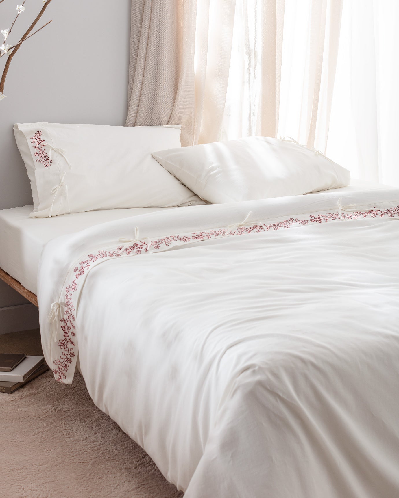 Relief King Size Tied Duvet Cover Set - Madame Coco JO