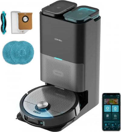 سيسوتيك Conga 15090 SpinArm Home & Wash — روبوت مكنسة بذراع دوار وملاحة ليزر