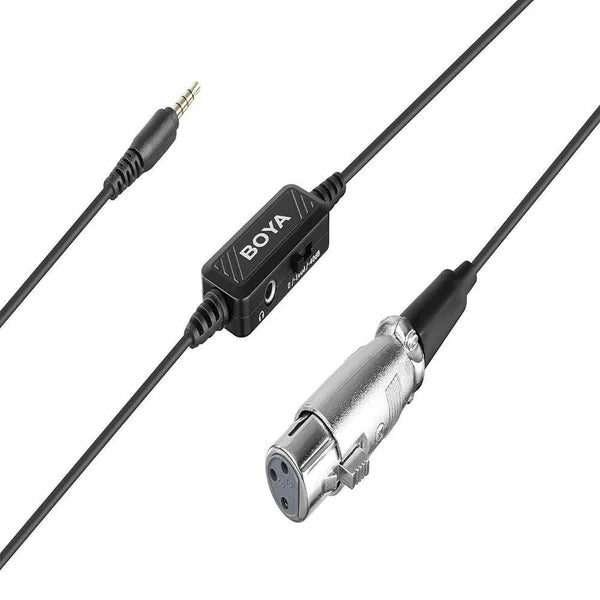 BOYA BY-BCA6 كابل تحويل XLR إلى 3.5 ملم لتوصيل المايكروفونات