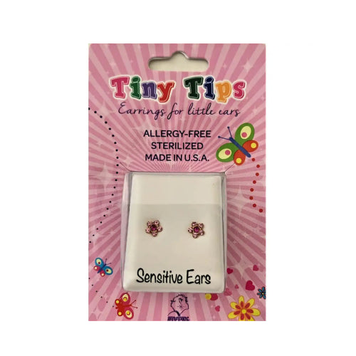 أقراط ستوديكس تايني تيبس وردة فوشي 6023 – معقمة وآمنة