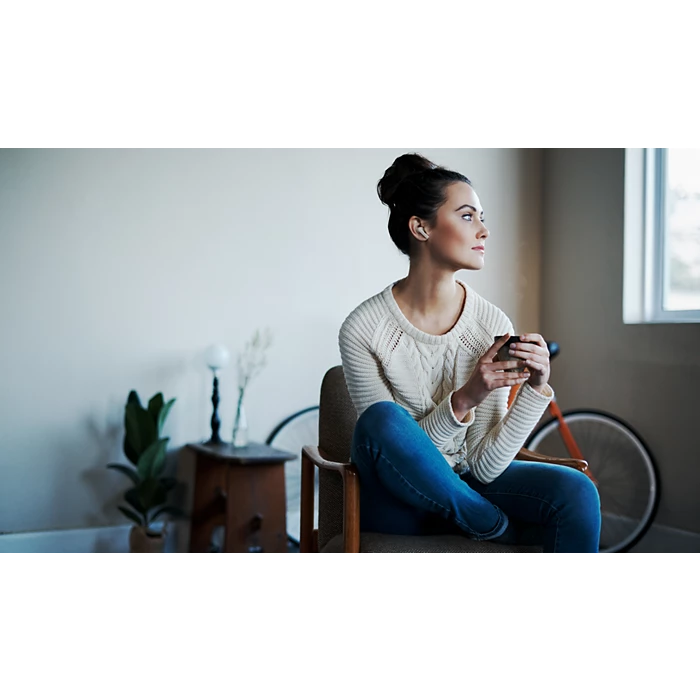 سماعات فيليبس 3000 TAT3559WT/97 لاسلكية حقيقية – أبيض