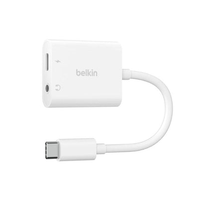 Belkin 3.5mm Audio + USB-C Charge Adapter NPA004btBK / NPA004btWH - White