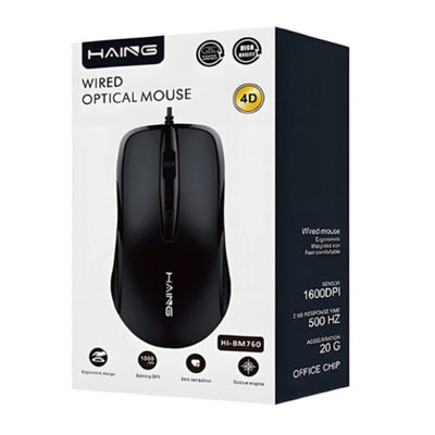 فأرة HAING BM760 البصرية السلكية | دقة استجابة عالية وأداء ممتاز