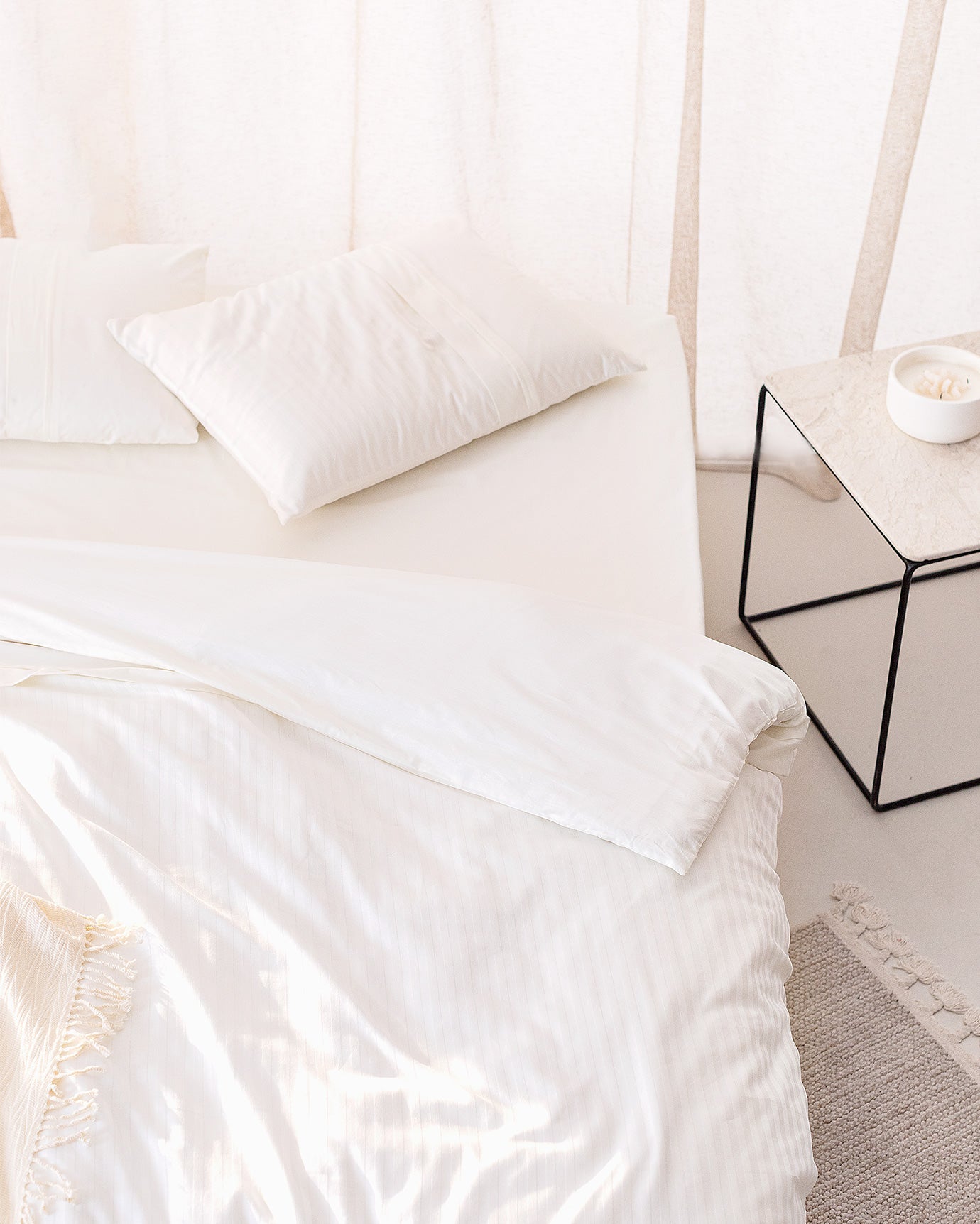 Adrien Ribbed Duvet Cover Set - Madame Coco JO
