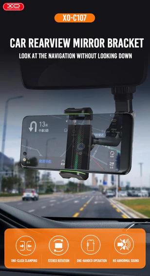 حامل مرآة الرؤية الخلفية للسيارة متعدد الوظائف قابل للدوران XO C107