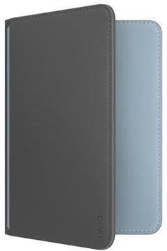 UNIQ Belmont Passport Holder Tracker With Rfid- Blocking - Charcoal (Charcoal/Washed Blue)
