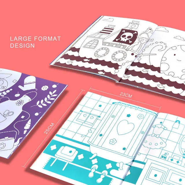 كتاب تلوين رسم ميدير - بنات، أولاد