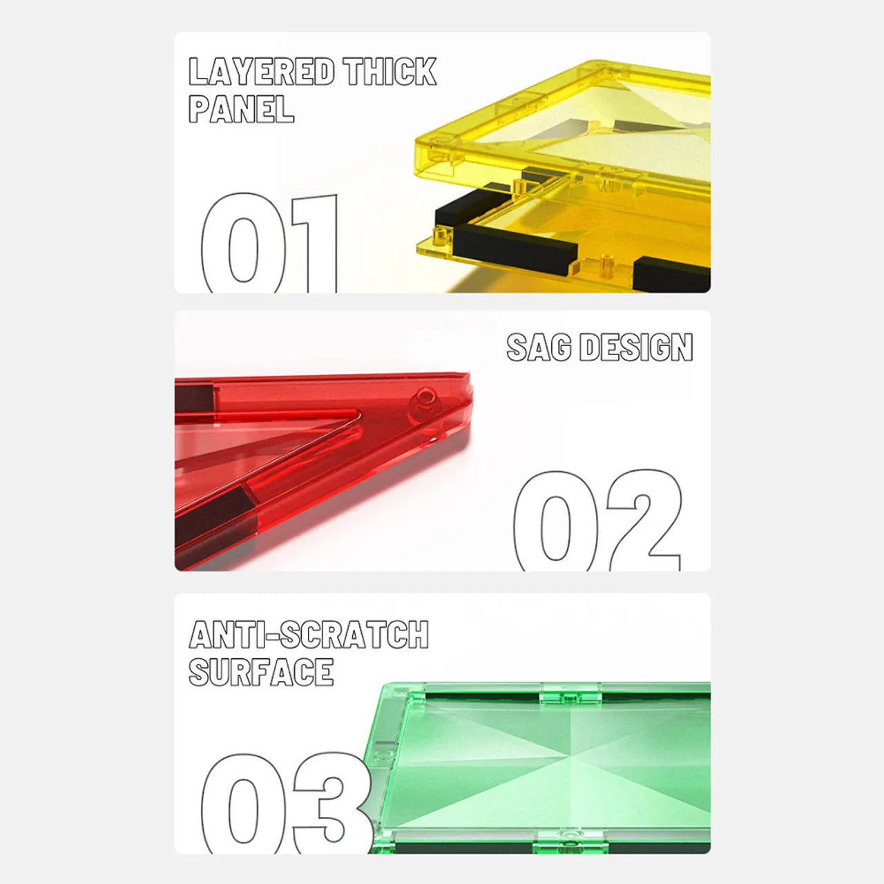 بلاط مغناطيسي ملون من ميدير 20 قطعة - لون دافئ