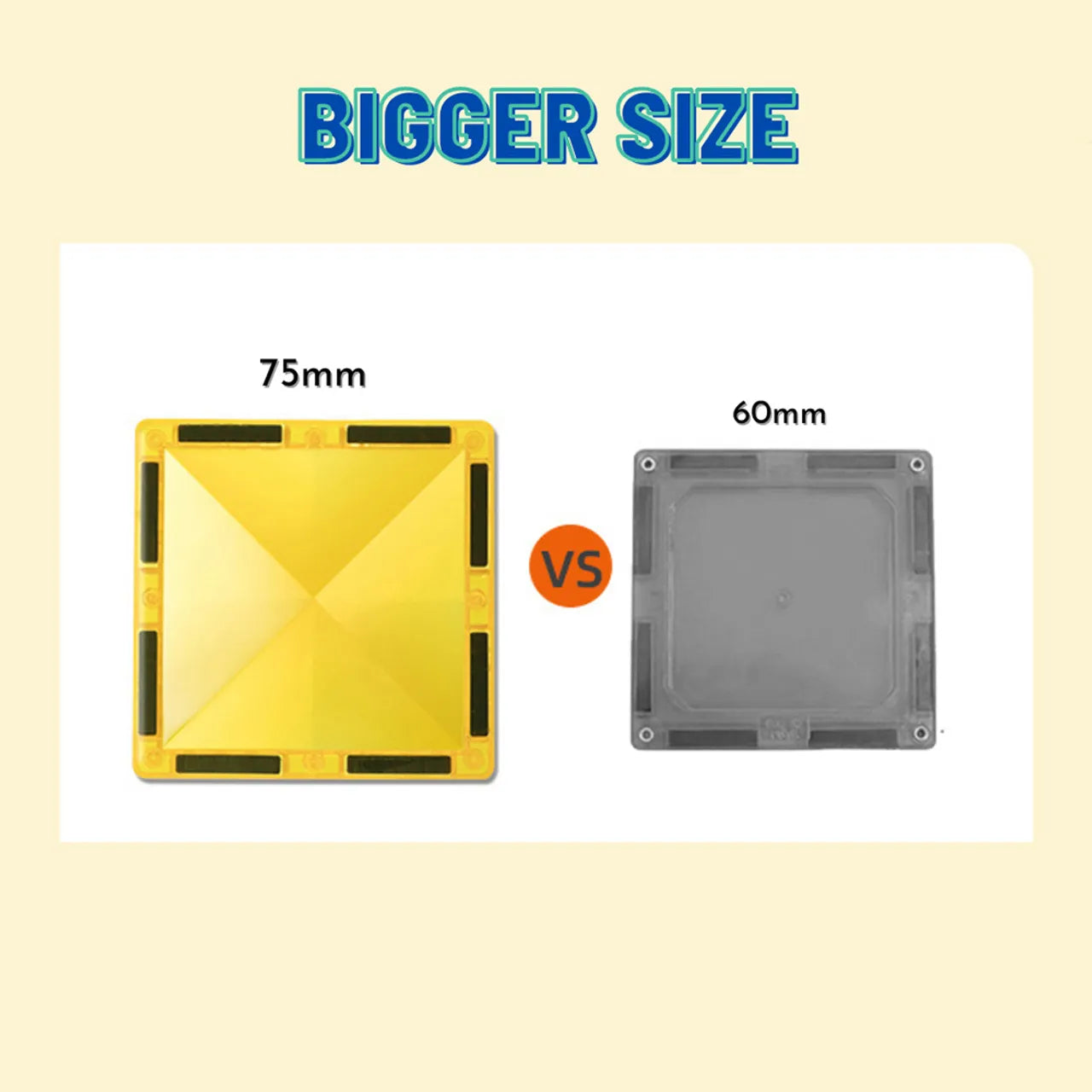 بلاط مغناطيسي ملون من ميدير 20 قطعة - لون دافئ