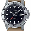 Casio MTP-VD01-5E Beige Resin Black Dial Analog Quartz Sporty Men's Casual Watch