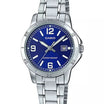 Casio LTP-V004D-2B Women's Dress Stainless Steel Blue Dial Date Watch