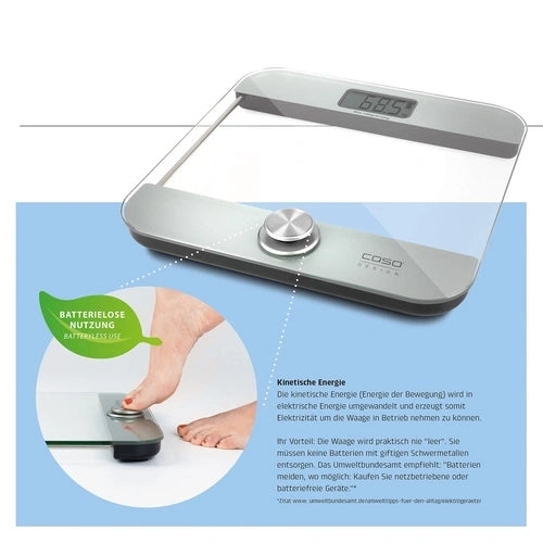ميزان كاسو بودي إنيرجي إيكوستيل بدون بطارية بسعة 180 كجم