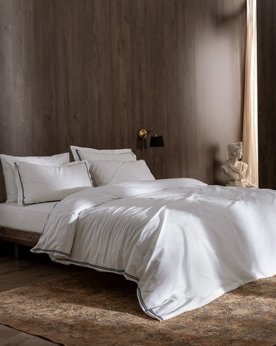 Tina King Size Linen Look Washed Duvet Cover Set - Madame Coco JO