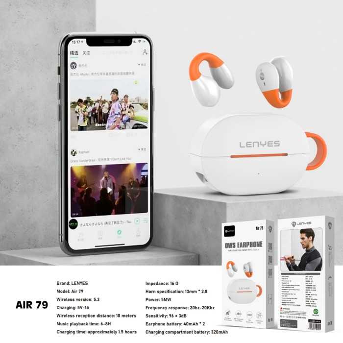 سماعات لينيس بلوتوث قابلة للشحن تعمل باللمس وحساسة لتوصيل الهواءV5.3