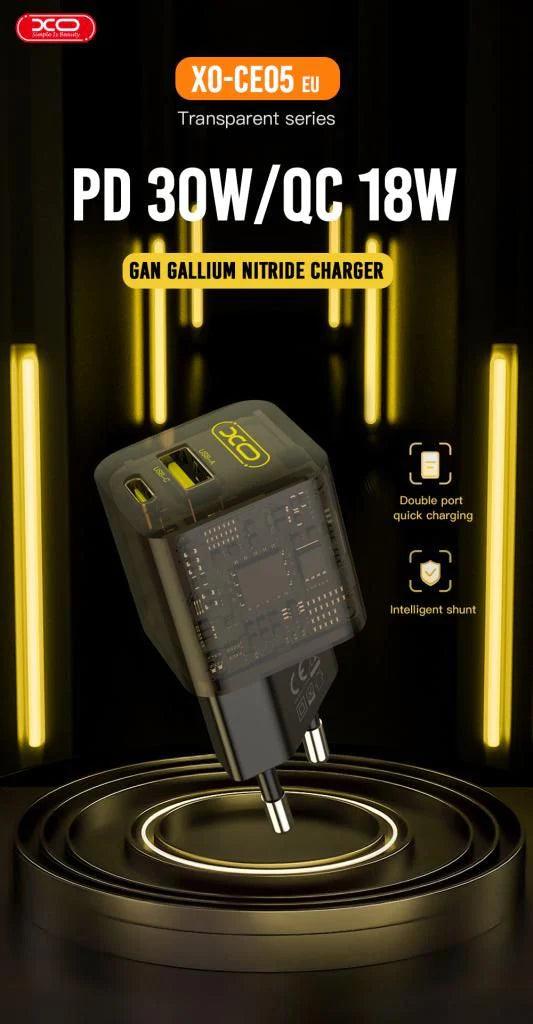XO CE05(EU) PD30W + QC3.0 18W fast charger