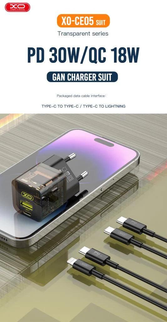 XO CE05(EU) PD30W + QC3.0 18W fast charger