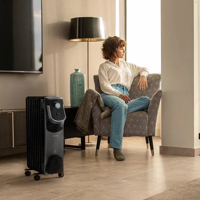 Cecotec ReadyWarm 9000 Space 360 Electric Oil Radiator - 9 Fins, 2000W, Black
