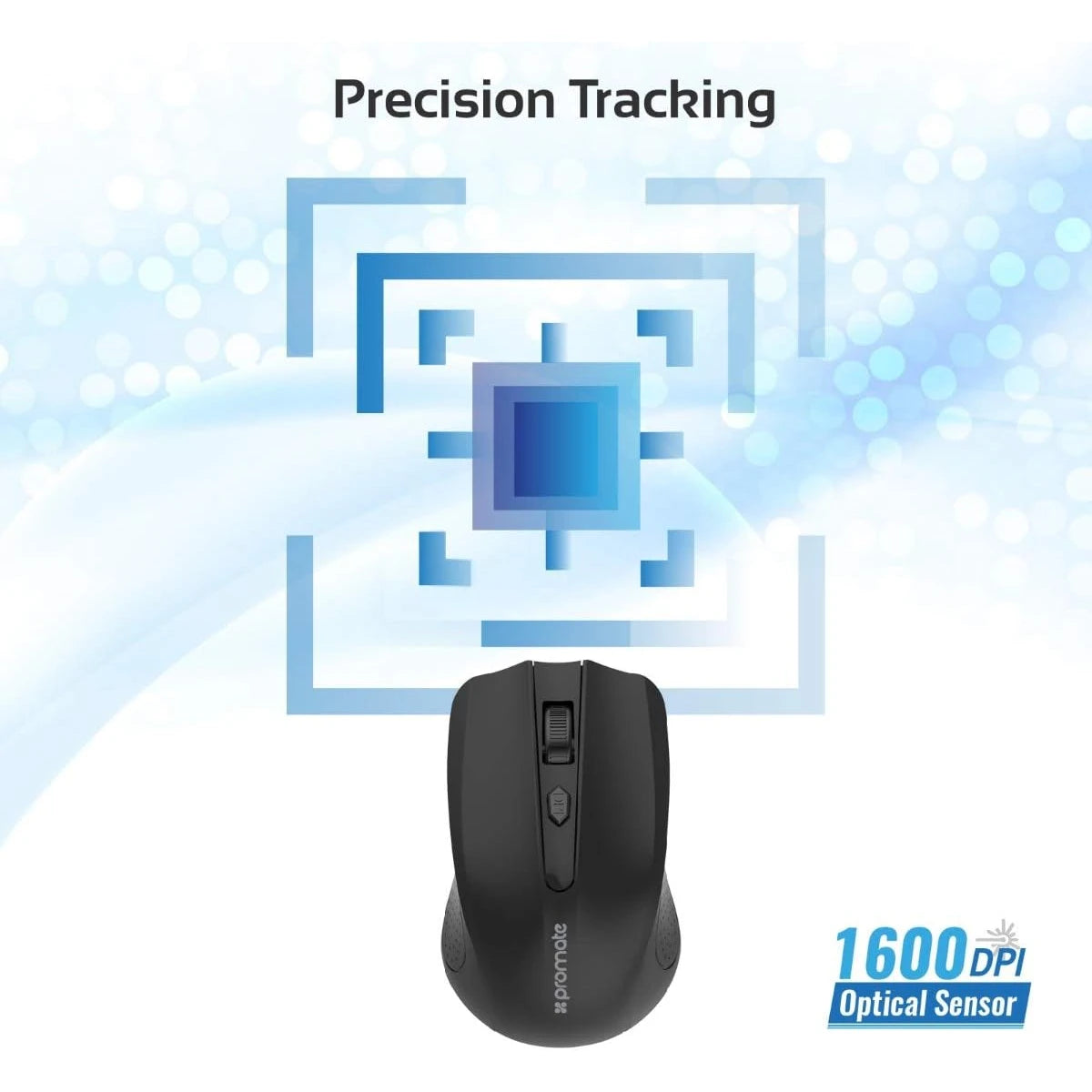 ماوس لاسلكي Promate Clix-8 محمول مع مستقبل USB