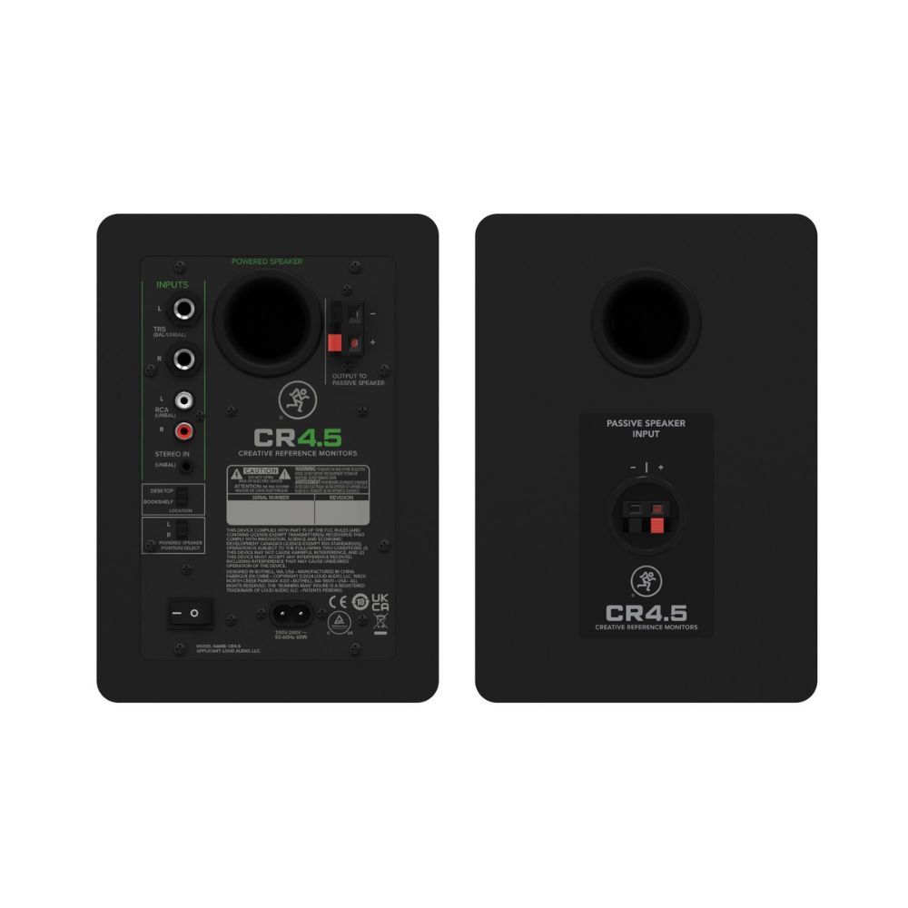 سماعات استوديو ماكي CR4.5 مقاس 4.5 بوصة مزودة بمضخم صوت وتحكم في النغمات