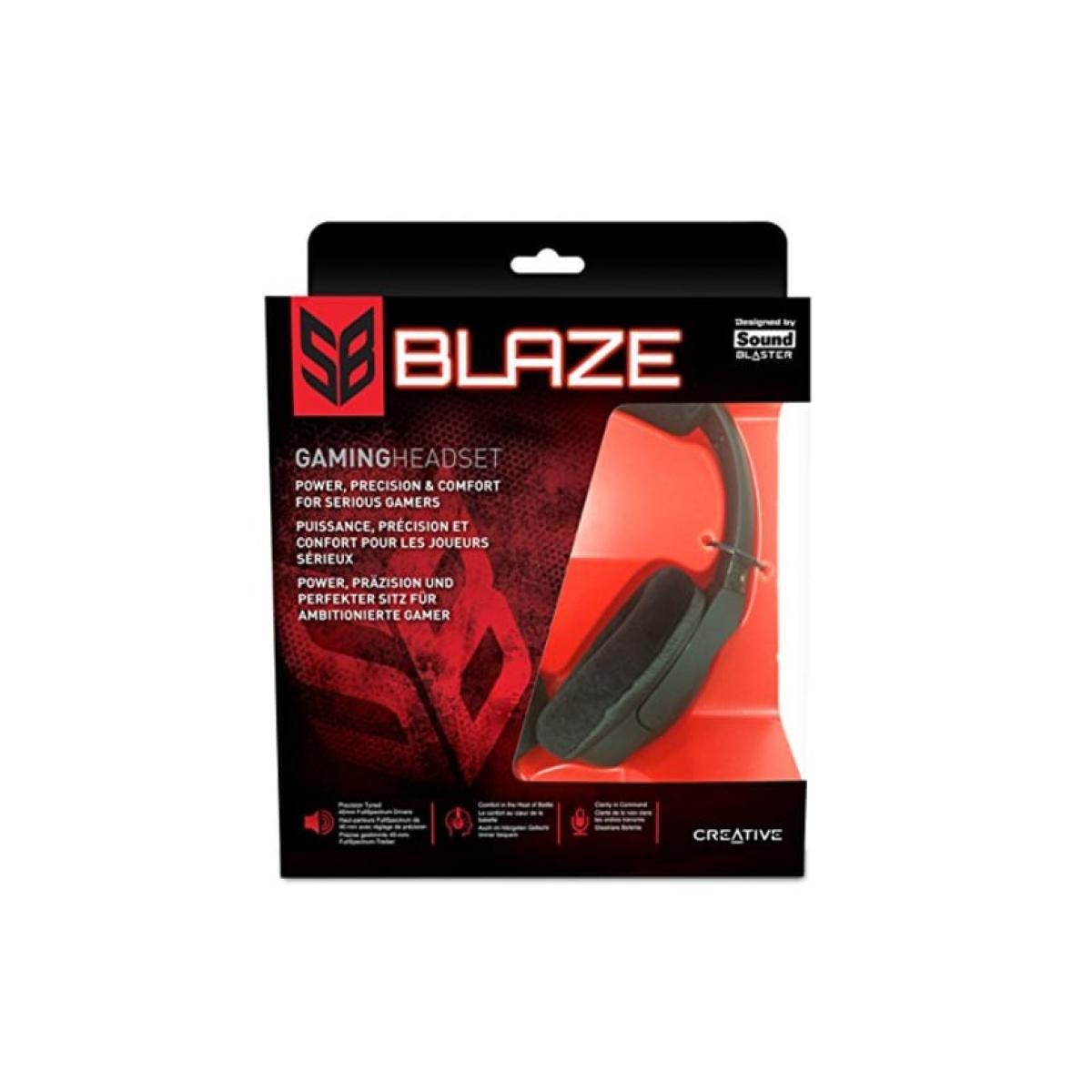 سماعة الألعاب Creative Sound Blaster Blaze مع ميكروفون قابل للفصل ومانع للضوضاء وجهاز تحكم عن بعد مدمج