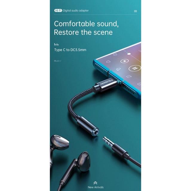 Mcdodo Type C to DC 3.5 mm Audio Adapter - Black