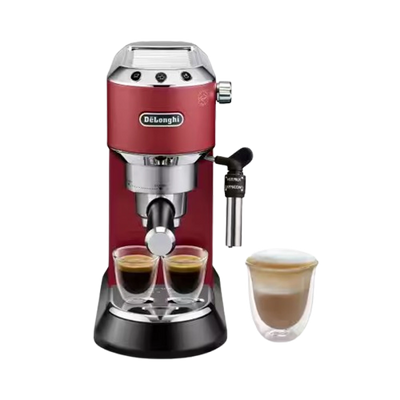 Delonghi Espresso Machine Dedica Style with 15-bar pressure and 1.1L capacity 1300 W Red