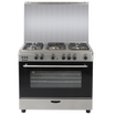 Nara Gas Cooker 90 cm 5 Gas Burners Matt Stainless steel Cast Iron Pan Support