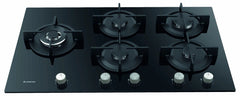 Ariston AGS 92S/BK Built-In Gas Hob 90 cm Black Glass