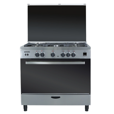 Nara NAXM 9011 / Semi Professional New Gas Cooker 90 cm Cast iron pan support stainless steel with 2 fans