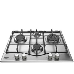 Ariston PCN 641 T/IX/A Gas Hob Built-in 4 Burners 60 cm Stainless Steel Cast Iron Grids