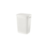 Madame Coco Bellamy Laundry Basket with Lid – Large Covered Laundry Bin with Handles in Soft Grey & Soft Ecru