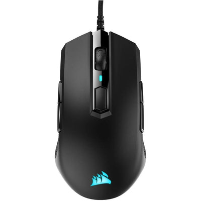 ماوس ألعاب سلكي متعدد القبضات Corsair M55 RGB PRO مزود بمستشعر بصري ثنائي الاتجاه بدقة 12400 نقطة في البوصة