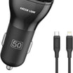 شاحن سيارة Green Lion 50 واط + كابل C إلى لايتنينغ