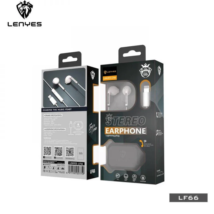 سماعات Lenyes LF66 سلكية – ستيريو ومدخل Lightning للآيفون