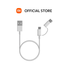 Mi 2-in-1 USB Cable (Micro USB to Type C) 100cm Black]Product Info