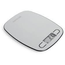 ميزان مطبخ رقمي نيوتري كوك 5 كجم / ميزان طعام من الفولاذ المقاوم للصدأ للخبز والطهي - فضي