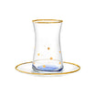 Gemma - Points Dorés Gold 12-piece Tea Set - 170ml - Madame Coco JO