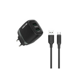 شاحن Green Lion جداري 12 واط بمنفذين USB + كابل Type-C